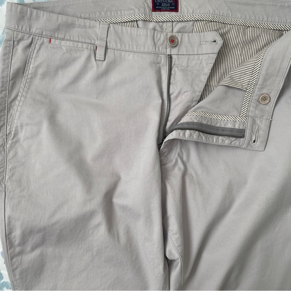 UNTUCKit Men's Chino Straight Fit Pants Stone Gray Cotton Blend 38x32 - GUC - Picture 4 of 8
